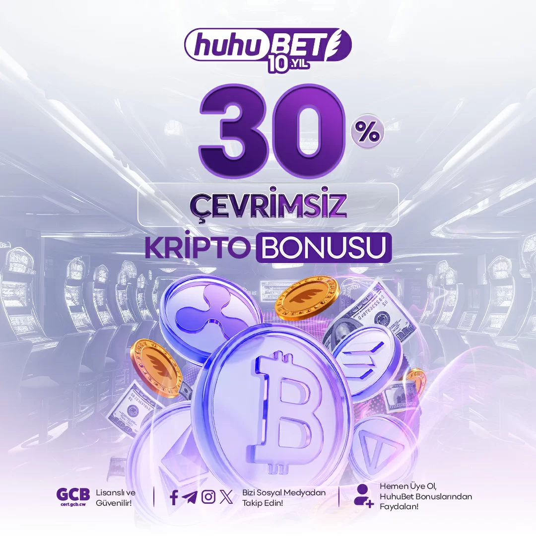 Huhubet kripto bonus görseli